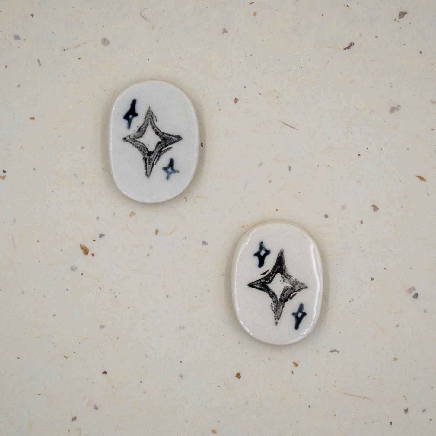 Sparkle Block Printed Ceramic Magnet