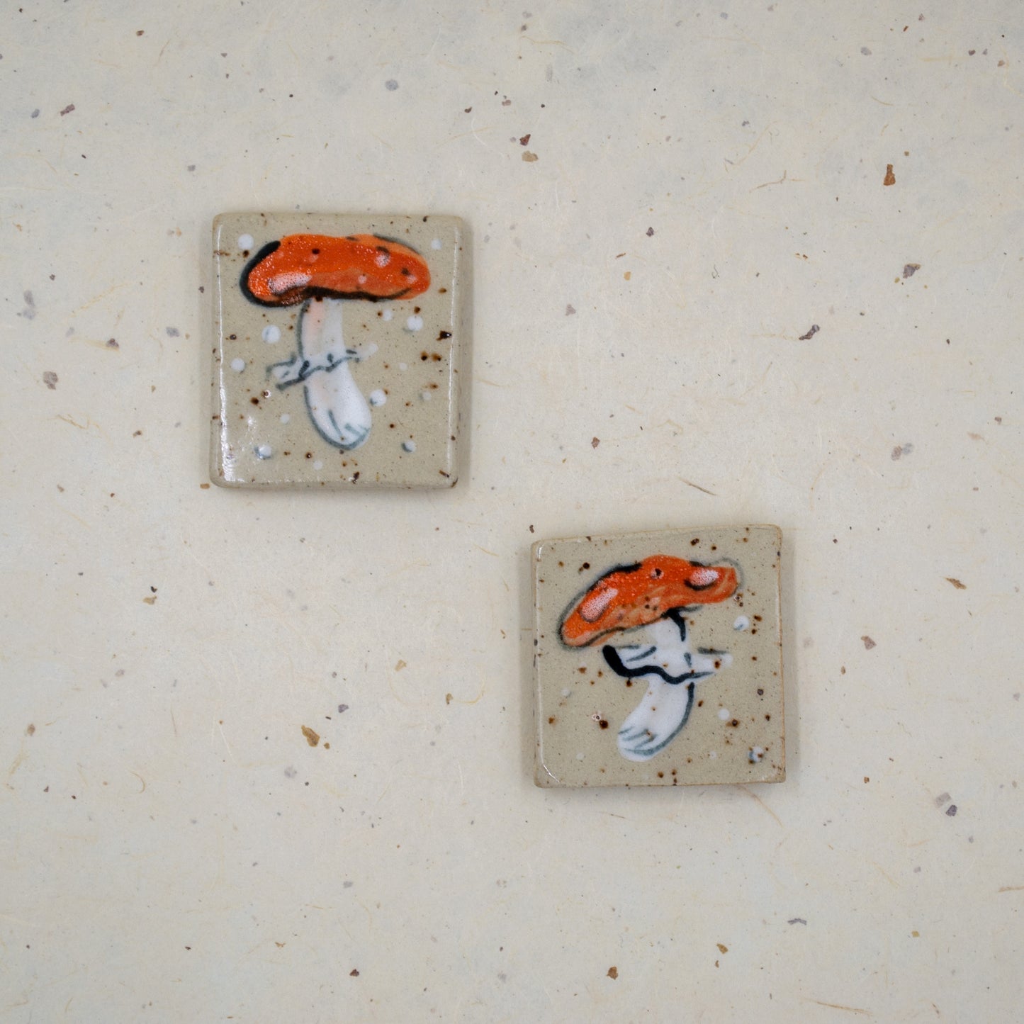 Speckled mushroom magnet