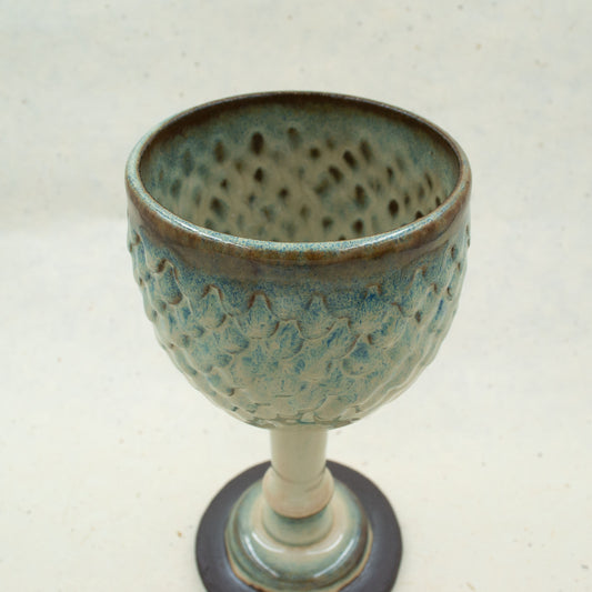 Pearl Scale Ceramic Goblet