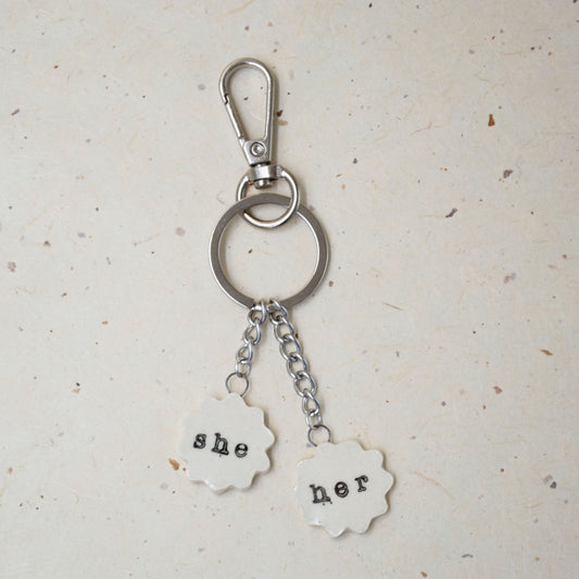 Ceramic Pronoun Charms