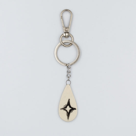 Ceramic Block Printed Sparkle Charm