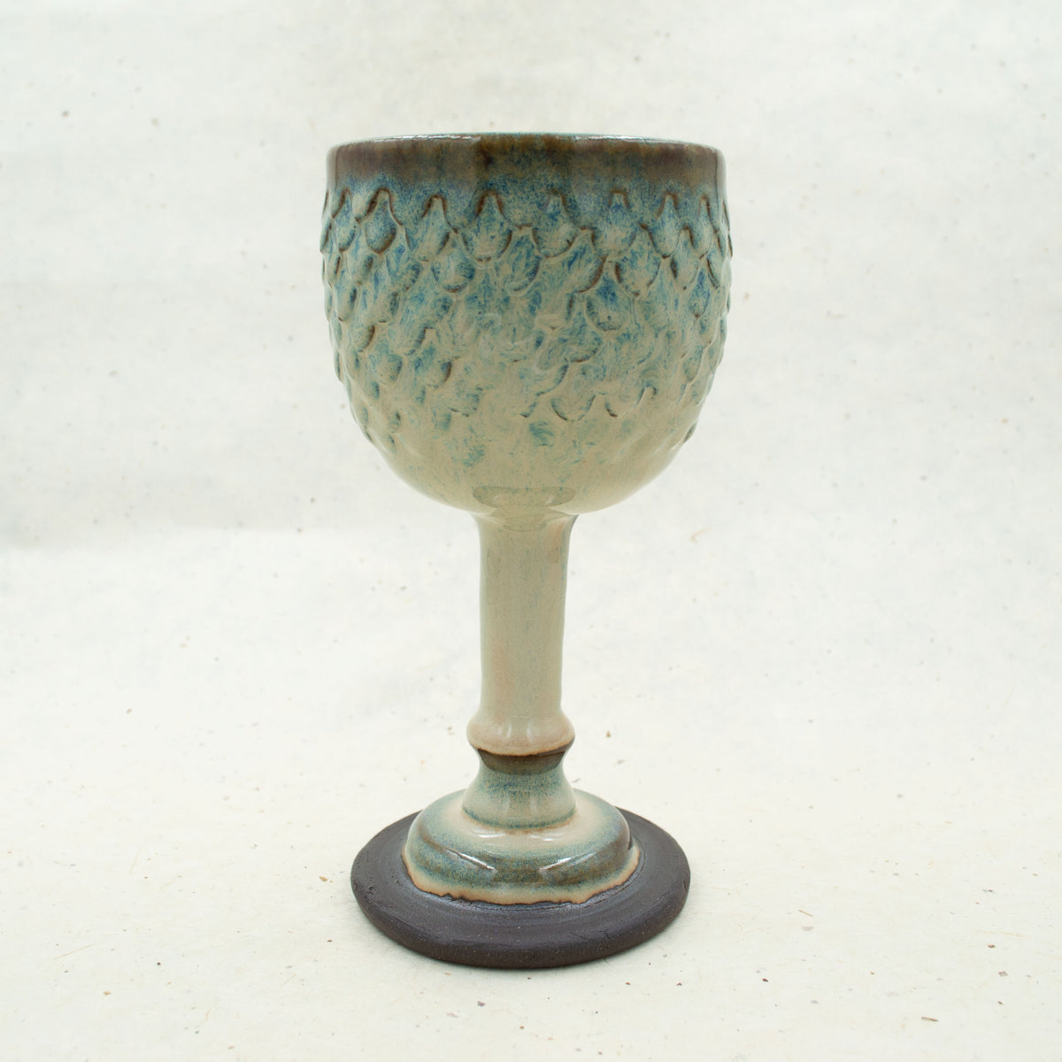 Pearl Scale Ceramic Goblet