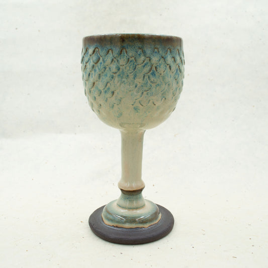 Pearl Scale Ceramic Goblet