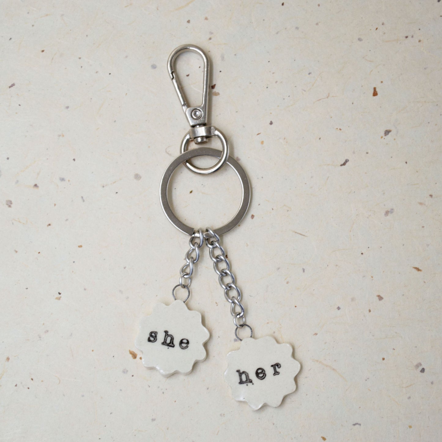 Ceramic Pronoun Charms