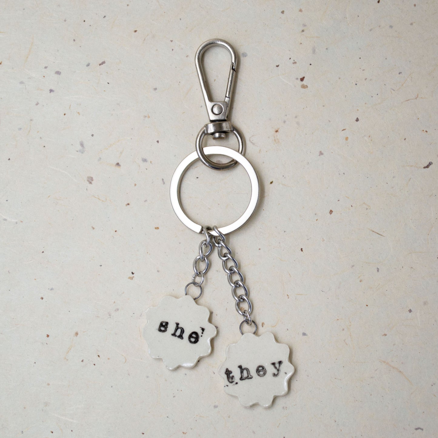 Ceramic Pronoun Charms